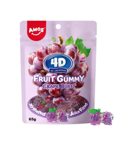 Amos 4D Fruit Gummy Grape Burst - 65g