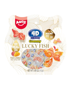 Amos 4D Gummy Goldfish - 112g (USA Import)