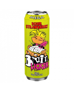 Mega Brain Licker Sour Strawberry Fizzy Candy Drink 500ml - BBF AUG 2024