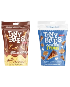 Tiny Bites Crispy Mini Chocolate Waffle Cones - 120g (USA IMPORT)
