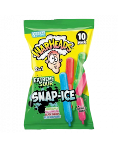 Warheads Snap Ice Pops Assorted 10 Pack