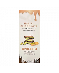 Habibi Dubai Chocolate Milk Chocolate Bar - 60g with Pistachio