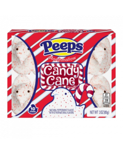 Peeps Candy Cane Marshmallow Chicks 10PK - 85g