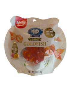 Amos 4D Gummy Goldfish - 35g (Thailand Import)