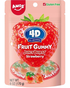 4D Gummy Strawberry Burst by Amos - 170g