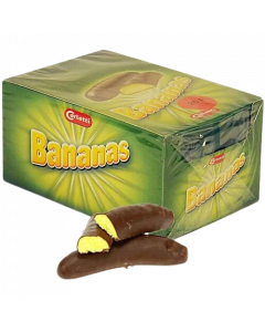 CHOCOLATE COVERED MARSHMALLOW BANANAS (CARLETTI) - 30 Pieces