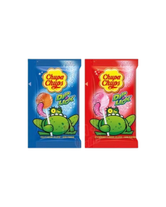 2 x Chupa Chups Lollipop Candy Lick & Dip with Sugar Powder Cola + Strawberry 9g (Thailand Import)