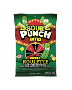 Sour Punch Bites Pickle Roulette 140g Bag