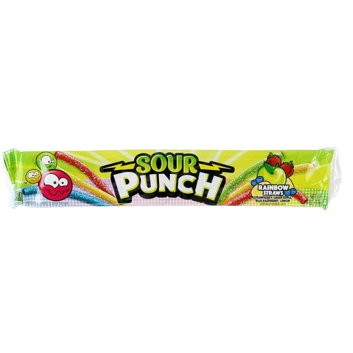 Sour Punch Rainbow Straws (57g)