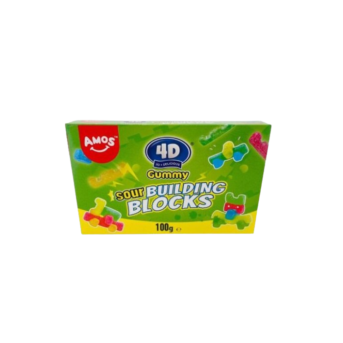 Amos 4D Sour Gummy Building Blocks Theatre Box - 100g