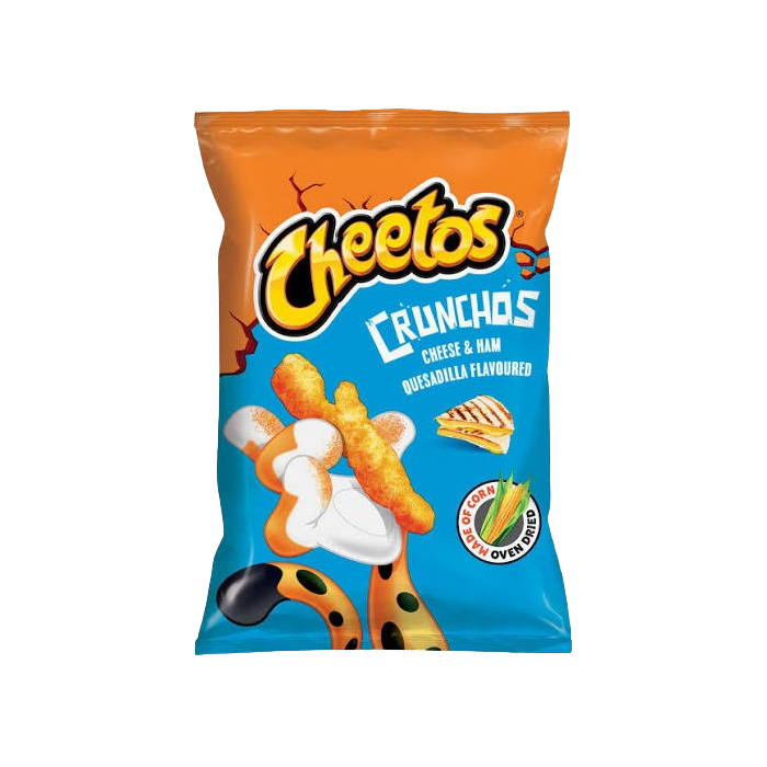 Cheetos Crunchos Corn Snack with Cheese & Ham Quesadilla Flavoured - 80g