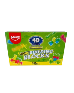 Amos 4D Sour Gummy Building Blocks Theatre Box - 100g