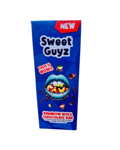 Sweet Guyz Rainbow Bites Choc Bar - 115g (Freeze dried pieces)