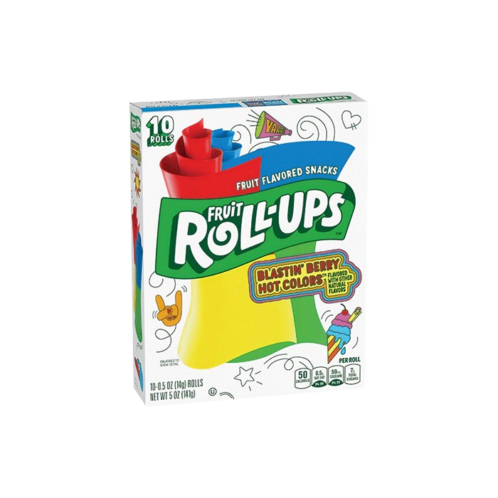 Fruit Roll-Ups Blastin' Berry Hot Colours (10 Rolls) BBF 18 Dec 2025