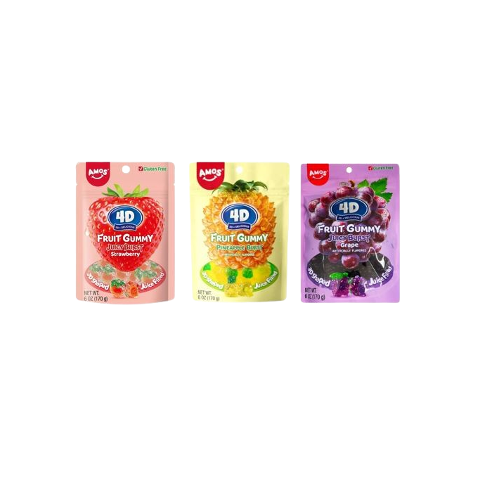 Amos 4D Fruit Gummy Burst - 170g