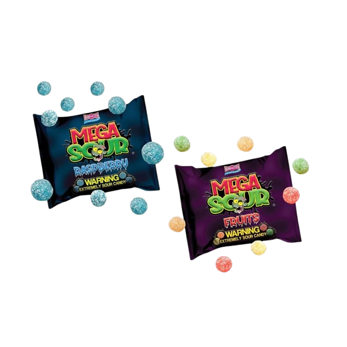 Mega Sour Candy Bags 104g