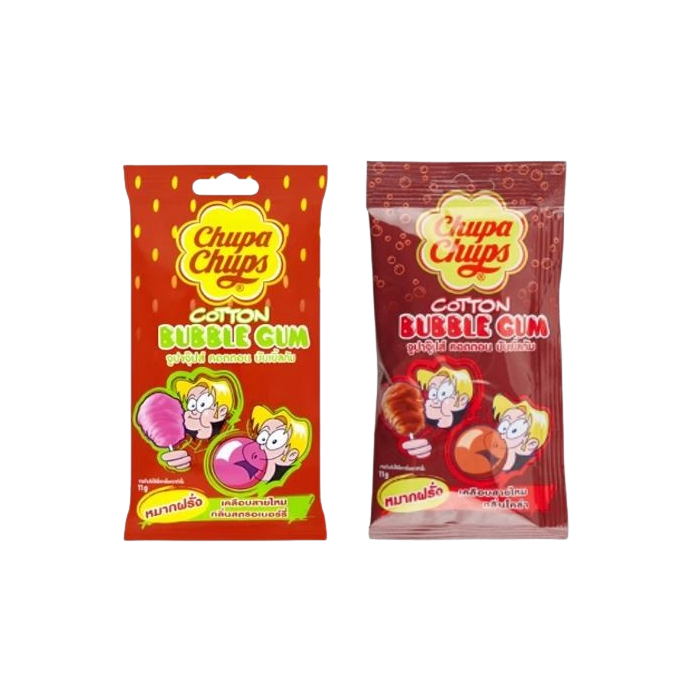 Chupa Chups Cotton Candy Bubble Gum - 11g (Thailand Import)