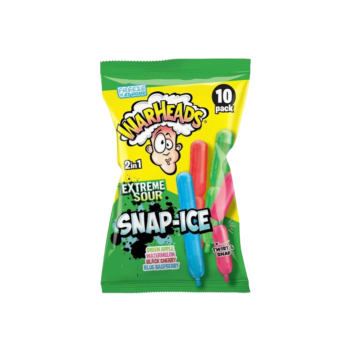 Warheads Snap Ice Pops Assorted 10 Pack