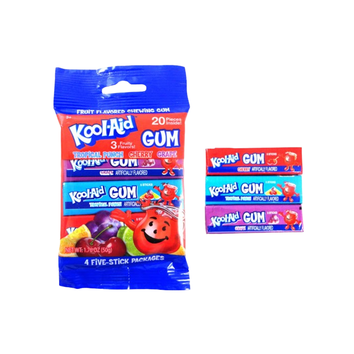 Kool-Aid Gum (4 Pack, 3 Flavours) - 50g