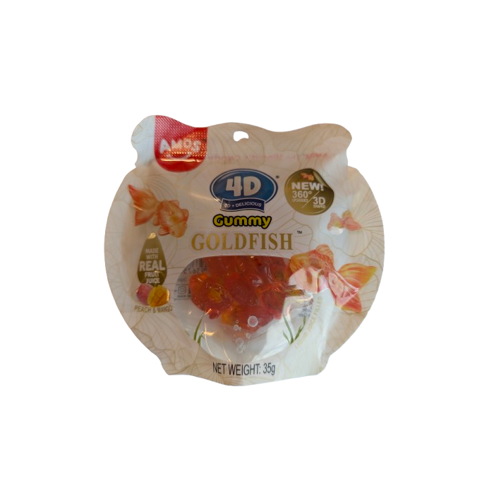 Amos 4D Gummy Goldfish - 35g (Thailand Import)