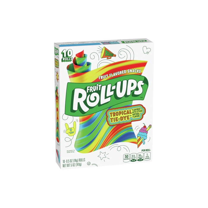 Fruit Roll-Ups Tropical Tie-Dye (10 Rolls) - BBF 30TH SEPT 2024