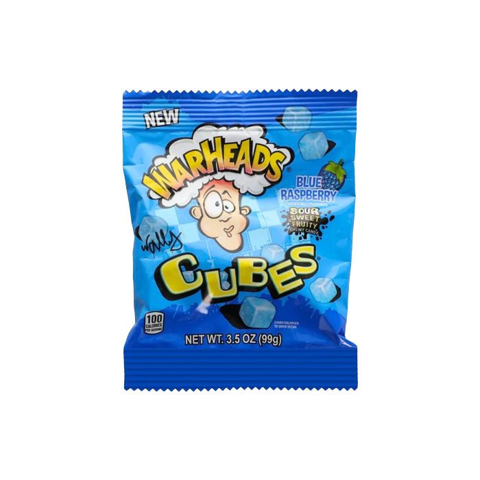 Warheads Blue Raspberry Cubes (99g)