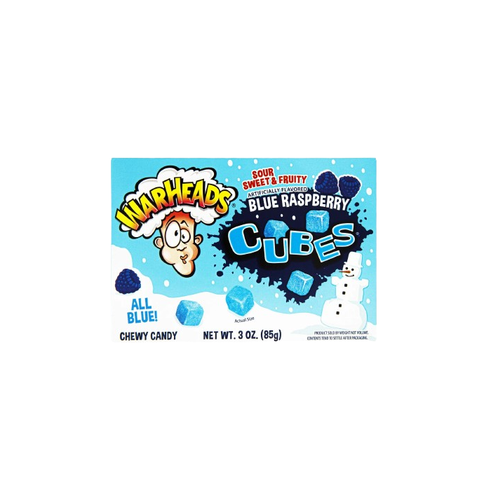 Warheads Blue Raspberry Cubes